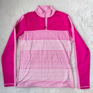 Bogner Gitti 1/4 Zip Pink Long Sleeve Ski Layer